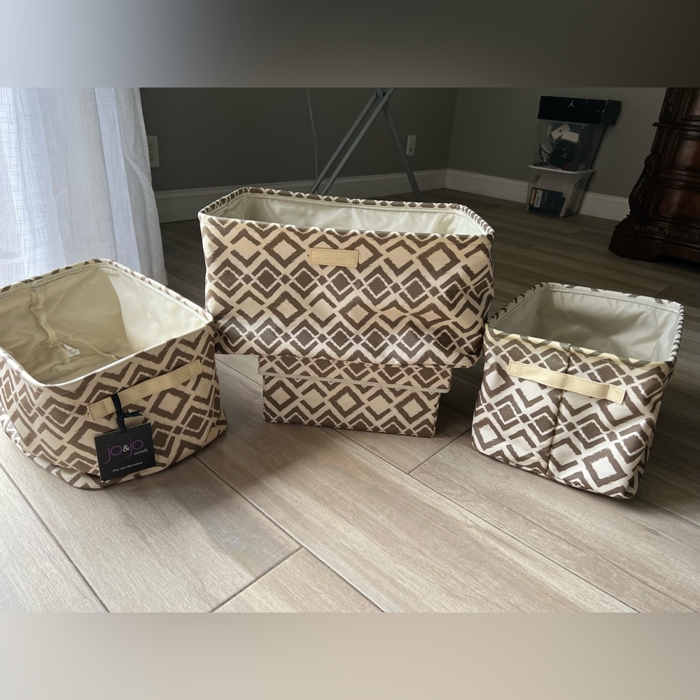 Tribal print storage totes